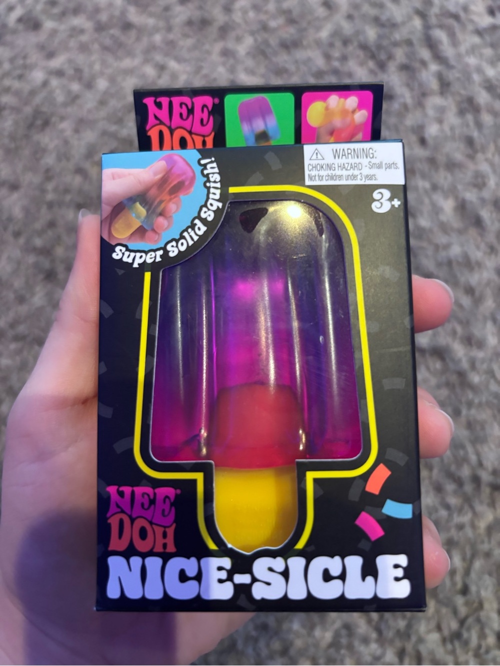 NeeDoh Nice-Sicle Stress Toy - Pink & Yellow